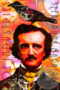 people,famous people,celebrity,face,faces,steampunk,steam punk,steam,punk,victorian,machine,machines,gear,gears,clock,clocks,edgar,allan,alan,allen,poe,edgar allan poe,poetry,poets,poems,writer,author,goth,raven,ravens,crow,crows,halloween,dark,surreal,surrealism,dream,dreams,fantasy,humor,humorous,fun,funny,portrait,portraits,history,old,vintage,classic,nostalgia,nostalgic,kitsch,kitschy,whimsical,satire,bright,color,colorful,the,and,word,words,text,wing tong,wingsdomain