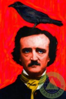 celebrity, celebrities, edgar, allan, alan, allen, poe, edgar allan poe, edgar allen poe, edgar alan poe, nevermore, sweet lenore, poetry, poet, poets, poem, poems, writer, writers, author, authors, goth, raven, ravens, crow, crows, halloween, dark, surreal, surrealism, dream, dreams, morbid, death, horror, scary, fantasy, haunted, ghost, humor, humour, humorous, fun, funny, kitsch, kitschy, pop, popart, andy warhol, portrait, portraits, mustache, old, vintage, classic, quoth the raven nevermore, people, face, faces, crazy, strange, wing tong, wingsdomain