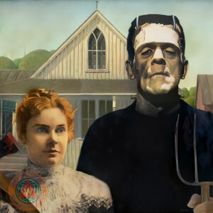 wingsdomain,frankenstein,lizzie bordon,lizzie,lizzy,bordon,lizzie borden,borden,halloween,dark,surreal,surrealism,dream,death,horror,horror movie,scary,fantasy,haunted,ghost,ghostly,monster,monsters,creature,creatures,murder,murderer,home,homes,house,houses,residence,domestic,home sweet home,sweet,celebrity,people,faces,humor,humour,humorous,parody,fun,funny,kitsch,kitschy,pop,portrait,portraits,american gothic,americana,pitchfork,axe,blood,bloody,contemporary,modern,square,size,sizes,wing tong