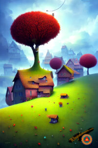 wingsdomain,surreal,surrealism,tim,burton,dada,dadaism,salvador,dali,fantasy,art,future,futuristic,scifi,sci fi,science,fiction,dream,dreams,alice in wonderland,spring,autumn,fall,landscape,village,villages,small,town,towns,backroad,back,road,roads,rural,countryside,farm,house,houses,tree,trees,treehouse,bird,pastoral,lake,fairytale,fairytales,magic,tale,tales,story,stories,storybook,folklore,enchanting,enchanted,happy,bright,color,colorful,whimsical,vibrant,contemporary,modern,and,the,wing tong