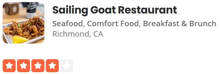 sailing goat restaurant,point molate,richmond