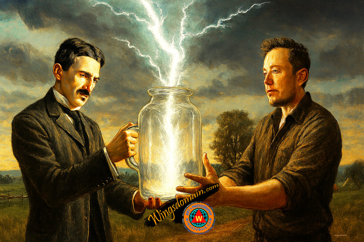 wingsdomain,elon,musk,nikola,tesla,thomas,edison,technology,inventor,invention,physics,lightning,megaflash,chaser,chasing,twitter,spacex,robotaxi,robotics,optimus,electric,electricity,battery,power,powered,green,energy,transportation,car,cars,automobile,automobiles,auto,autos,vehicle,vehicles,domestic,american,electric,electricity,battery,power,powered,hybrid,sportscar,sport,sports,contemporary,modern,whimsical,fun,funny,happy,cheerful,color,colorful,bright,vibrant,the,and,wing tong