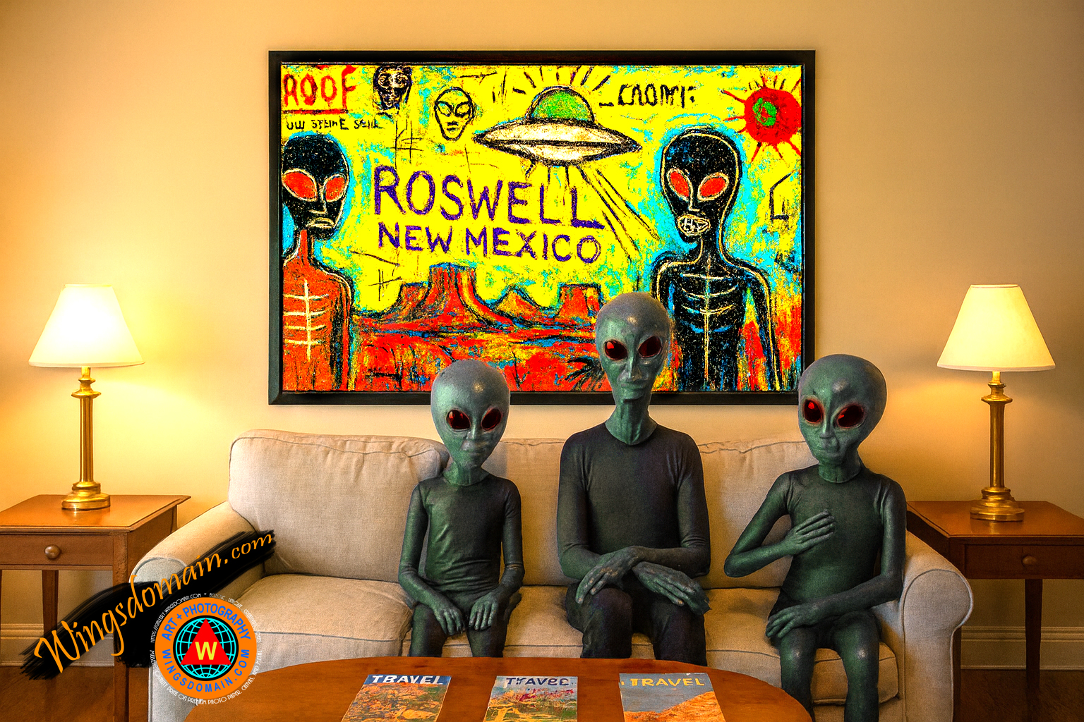 wingsdomain,roswell,new mexico,groom,lake,research,facility,government,secret,secrets,area 51,area,alien,aliens,abduction,scifi,sci-fi,science,fiction,surreal,surrealism,fantasy,mars,ufo,ufology,unidentified,flying object,objects,spaceship,spaceships,space,rocket,rockets,omnious,mystery,mysterious,proof,jean,michel,basquiat,neo-expressionism,brutalism,graffiti,samo,society,social,statement,america,tourist,attraction,tourism,old,nostalgic,nostalgia,powerful,colorful,vibrant,and,the,wing tong
