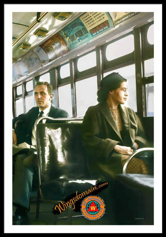 wingsdomain,rosa parks,rosa,parks,park,montgomery,alabama,bus,boycott,ride,naacp,martin luther king jr,activist,activists,race,racial,segregation,1960,1960s,60s,sixties,juneteenth,blm,women,woman,female,people,famous people,history,historical,historic,african,american,america,black,blacks,black american,black history,month,civil rights,civil,right,rights,movement,blm,portrait,portraits,leader,usa,america,united states,iconic,modern,contemporary,colorful,color,colorized,restored,the,and,wing tong