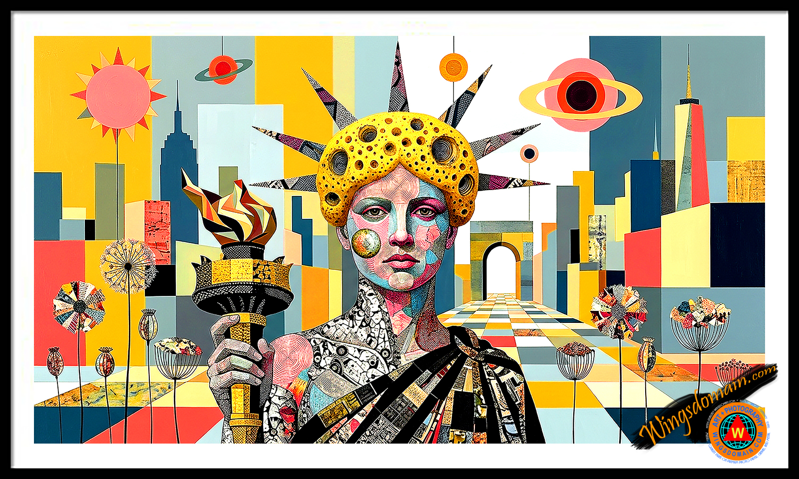 wingsdomain,new york,statue of liberty,freedom,lady,manhattan,times,square,big,apple,east,coast,broadway,nyc,surreal,surrealism,abstract,abstraction,expressionism,salvador,dali,collage,cubism,modern,contemporary,state,capitol,capital,one,world,trade,center,tower,911,chevron,empire,state,building,chrysler,city,metropolis,metropolitan,cityscape,skyline,tall,big,building,buildings,urban,urbanism,vacation,tourist,attraction,tourism,history,historical,colorful,vibrant,bright,and,the,wing tong