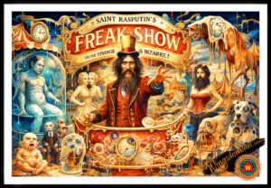 wingsdomain,rasputin,salvador,dali,circus,freakshow,freakshows,freak,freaks,show,shows,troupe,circus,barnum and bailey,side show,side shows,sideshow,sideshows,odd,oddity,oddities,persistence of memory,dream,dreams,nightmare,bearded,lady,barker,siamese,twins,romanov,russian,russia,creatures,sin,temptation,heaven,hell,utopia,symbolic,judgement,day,clock,time,theory of relativity,human,people,entertainment,amusement,park,carnival,surrealism,surreal,pop,popular,culture,bright,color,and,the,wing tong