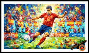 wingsdomain,international,2026,world,cup,fifa,soccer,foot,ball,football,spain,spanish,rodri,rodrigo,hernandez,cascante,golden,ball,tournament,uefa,league,ballon,d'or,neo-expressionism,dynamic,action,sport,sports,champs,champions,championship,title,goat,metlife,stadium,new jersey,new york,san francisco,bay area,san jose,los angeles,miami,philadelphia,seattle,icon,icons,iconic,hero,heroes,mancave,fandom,playoff,collectible,men,color,colorful,classic,history,historic,vibrant,and,the,wing tong