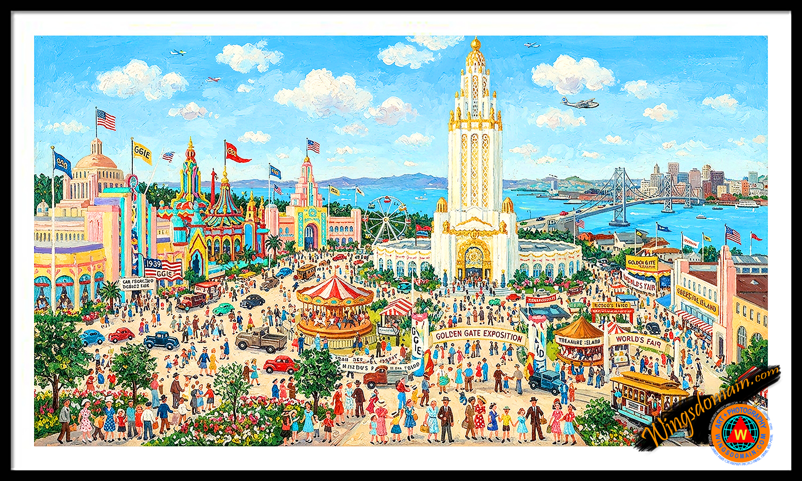 wingsdomain,anna,mary,robertson,grandma,moses,san francisco,bay,area,1940s,world's,fair,golden,gate,international,exposition,treasure,island,art,deco,china,clipper,ferry,boat,boats,oakland,bay,bridge,cablecar,neighbors,friendly,friends,living,life,lives,family,community,ideal,idyllic,quaint,charming,simple,cheerful,happy,america,americana,naive,primitive,regional,regionalist,regionalism,folk,art,fairytale,storybook,folklore,vintage,old,colorful,nostalgic,nostalgia,contemporary,and,the,wing tong
