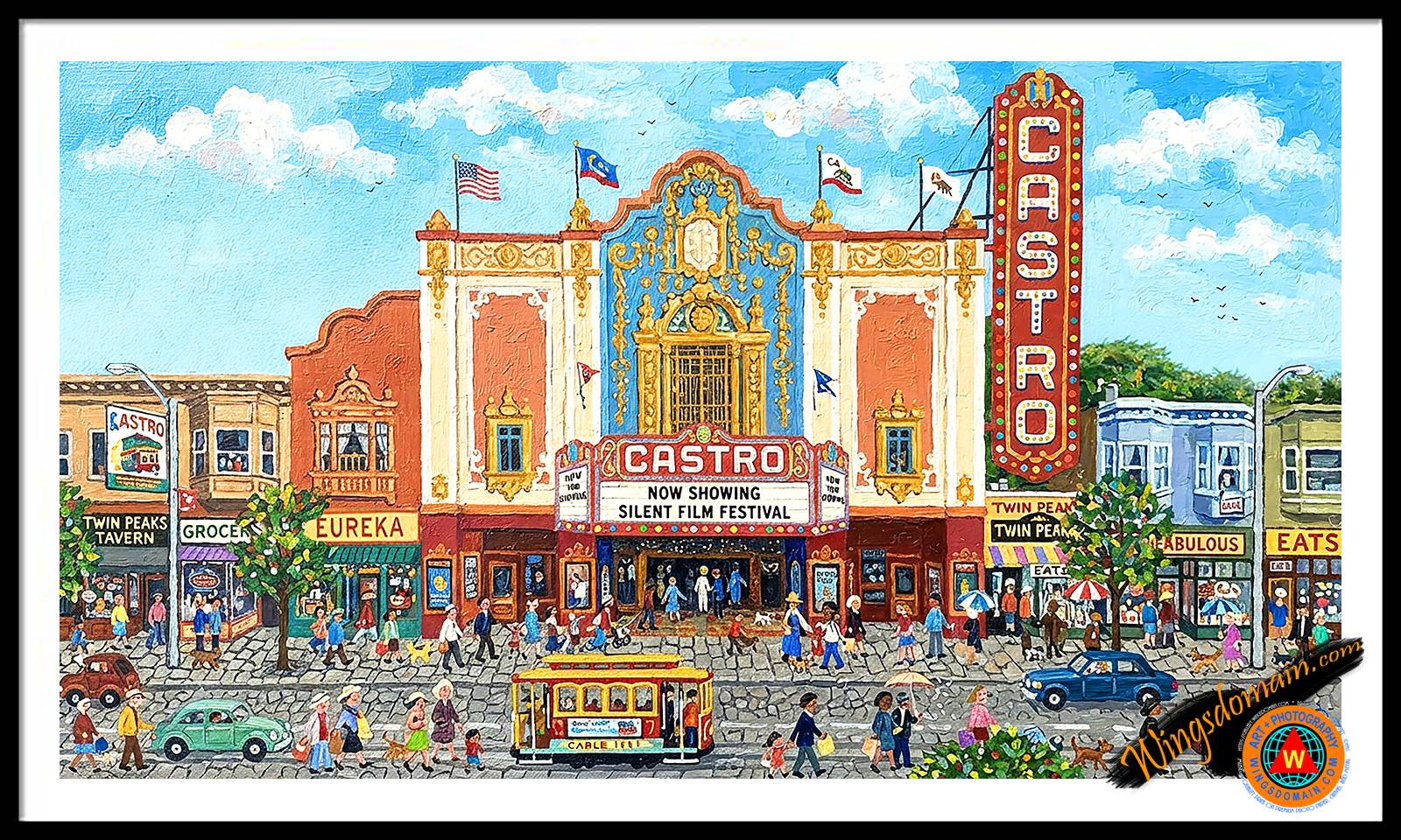 wingsdomain,san francisco,bay,area,castro,eureka,valley,district,street,gay,lesbian,lgptq,lgptqia,movie,theatre,theater,sign,signs,hollywood,film,flag,flags,pride,month,grand,reopening,victorian,edwardian,house,houses,humor,satire,funny,whimsical,naive,primitive,regionalism,folk,art,anna,mary,robertson,grandma,moses,ideal,idyllic,quaint,charming,simple,america,americana,fairytale,storybook,folklore,whimsical,nostalgia,nostalgic,fun,funny,happy,cheerful,colorful,contemporary,and,the,wing tong