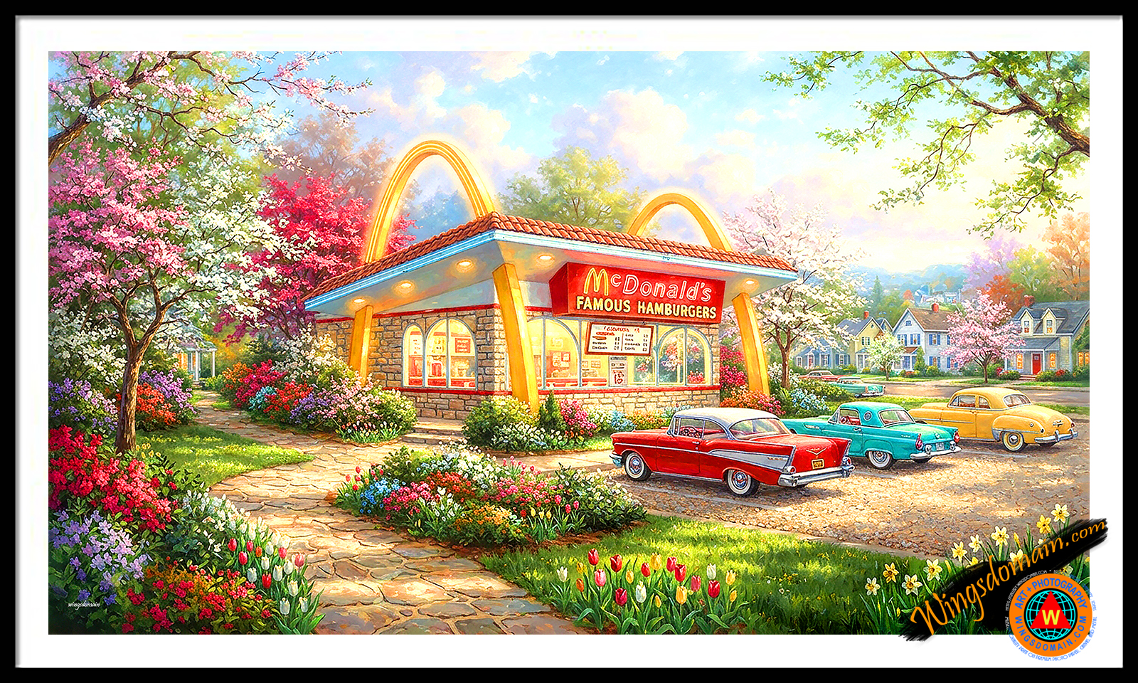 wingsdomain,mcdonalds,big,mac,fastfood,fast,food,restaurant,restaurants,1940s,1950s,hamburger,french,fries,pop,popular,culture,cult,suburb,neighborhood,drive,thru,healthy,food,golden,arch,arches,age,years,period,in,and,out,n,burger,king,america,americana,ideal,idyllic,tranquil,dream,dreamy,picturesque,calm,peaceful,quiet,nostalgia,nostalgic,fantasy,fairytale,fairy,tale,tales,story,book,storybook,folklore,enchanting,enchanted,thomas,kinkade,bright,colorful,vibrant,contemporary,and,the,wing tong