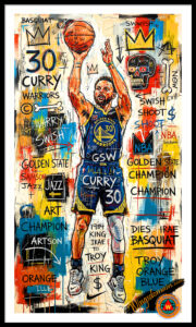 wingsdomain,steph,stephen,wardell,curry,chef,basketball,sport,sports,athlete,san francisco,oakland,golden,state,warrior,warriors,bay,area,chase,center,championship,goat,all,star,stars,mvp,most,valuable,player,players,slam,dunk,free,throw,jump,3,three,pointer,point,shot,folk,hero,nba,lebron,james,fan,fans,hoop,hoops,professional,team,teams,jean,michel,basquiat,neo-expressionism,brutalism,graffiti,samo,manhattan,pop,popular,culture,cult,bright,colorful,vibrant,modern,contemporary,and,the,wing tong