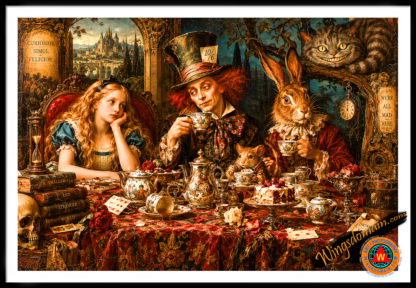 wingsdomain,alice,in,wonderland,tea,party,cheshire,cat,mad,hat,hatter,white,rabbit,hole,march,hare,dormouse,mouse,johnny,depp,curiosity,curiouser,adventure,literature,dream,journey,home,fairy,tale,allegory,aristocracy,nobility,royalty,renaissance,gothic,medieval,social,status,kid,kids,children,childhood,fantasy,fairytale,story,book,storybook,enchantment,enchanting,enchanted,magical,folk,surreal,surrealism,nostalgic,nostalgia,whimsical,contemporary,pop,popluar,culture,bright,and,the,wing tong