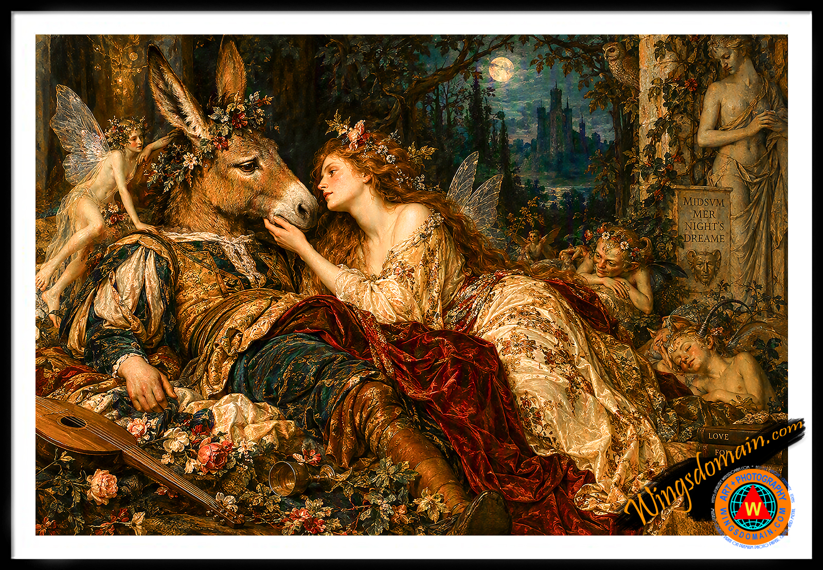 wingsdomain,william,shakespeare,a,midsumer,night's,dream,mystical,moonlit,forest,athens,duke,theseus,nick,bottom,wedding,romance,fairy,king,oberon,queen,titania,donkey,love,literature,poem,poetry,fairy,tale,allegory,aristocracy,nobility,royalty,renaissance,gothic,medieval,kid,kids,children,childhood,fantasy,fairytale,story,book,storybook,enchantment,enchanting,enchanted,magical,folk,surreal,surrealism,nostalgic,nostalgia,whimsical,contemporary,pop,popluar,culture,bright,and,the,wing tong