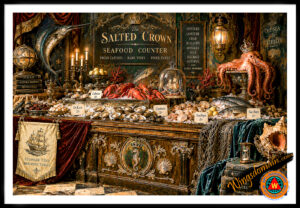 wingsdomain,19th,nineteenth,century,salted,crown,still,life,san francisco,fishermans,wharf,alioto,lazio,fish,company,fishing,fresh,seafood,counter,dungeness,crab,lobster,market,harbor,nautical,maritime,coastal,antique,americana,eclectic,esoteric,rabbit,oddities,curiosities,imagination,strange,bizarre,romanticism,romantic,golden,age,dream,dark,gothic,medieval,fantasy,magical,mystique,surreal,surrealism,nostalgic,nostalgia,whimsical,vintage,contemporary,pop,popluar,culture,cult,and,the,wing tong