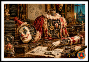wingsdomain,19th,century,victorian,era,mechanical,automaton,workshop,store,shop,automata,circus,clown,clowns,scary,sad,robot,robotics,bot,cyborg,machine,romanticism,nvidia,elon,musk,tesla,ai,artificial,intelligence,optimus,humanoid,droid,fsd,robotaxi,electric,electricity,battery,power,powered,computer,science,hi,high,tech,technology,dream,gothic,medieval,fantasy,magical,folk,surreal,surrealism,nostalgic,nostalgia,whimsical,vintage,contemporary,pop,popluar,culture,cult,bright,and,the,wing tong