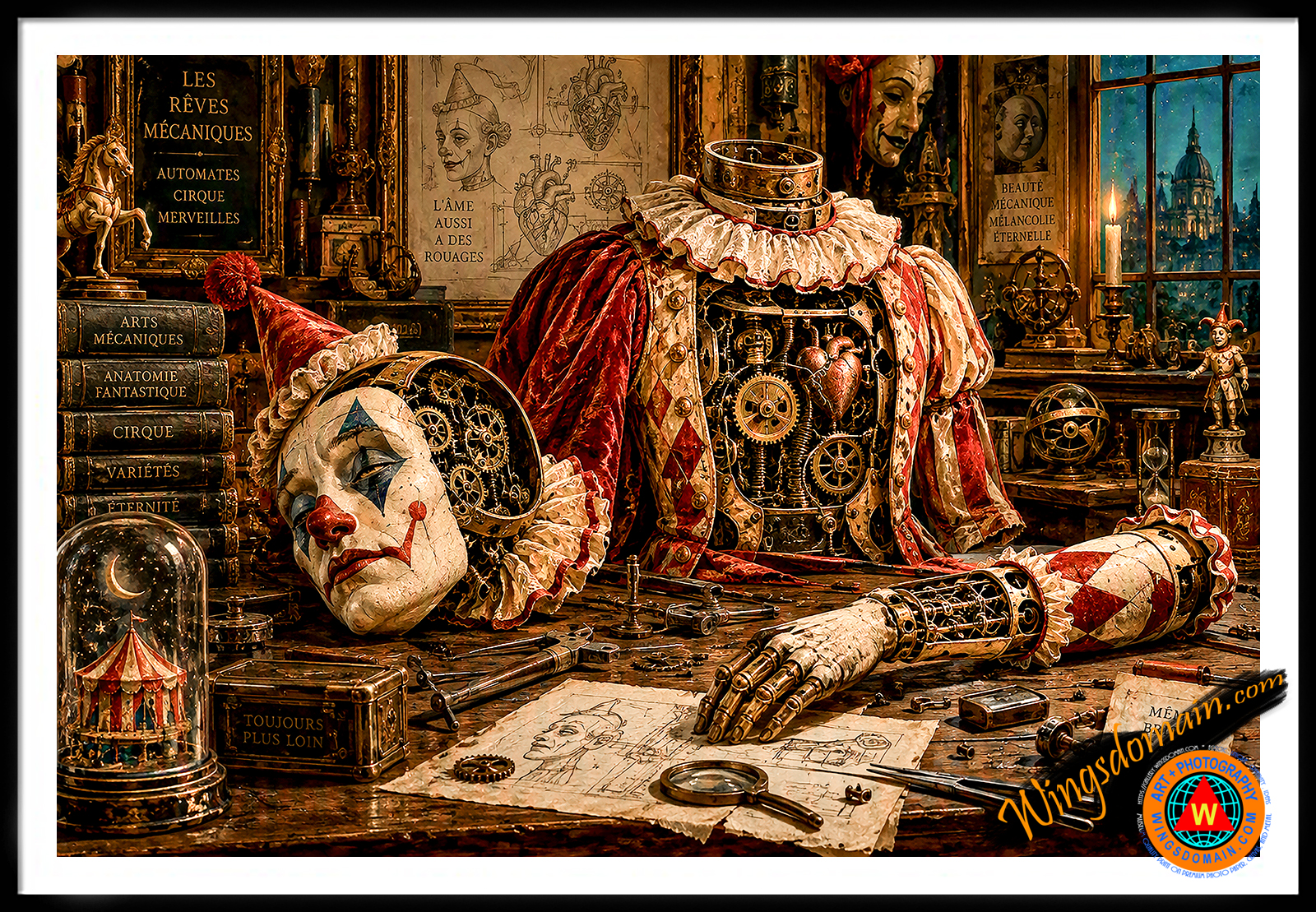 wingsdomain,19th,century,victorian,era,mechanical,automaton,workshop,store,shop,automata,circus,clown,clowns,scary,sad,robot,robotics,bot,cyborg,machine,romanticism,nvidia,elon,musk,tesla,ai,artificial,intelligence,optimus,humanoid,droid,fsd,robotaxi,electric,electricity,battery,power,powered,computer,science,hi,high,tech,technology,dream,gothic,medieval,fantasy,magical,folk,surreal,surrealism,nostalgic,nostalgia,whimsical,vintage,contemporary,pop,popluar,culture,cult,bright,and,the,wing tong